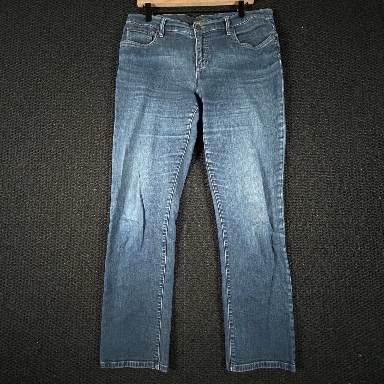 Lauren Jeans Co Ralph Lauren Womens Size 12 Straight Leg Blue Denim Jeans
